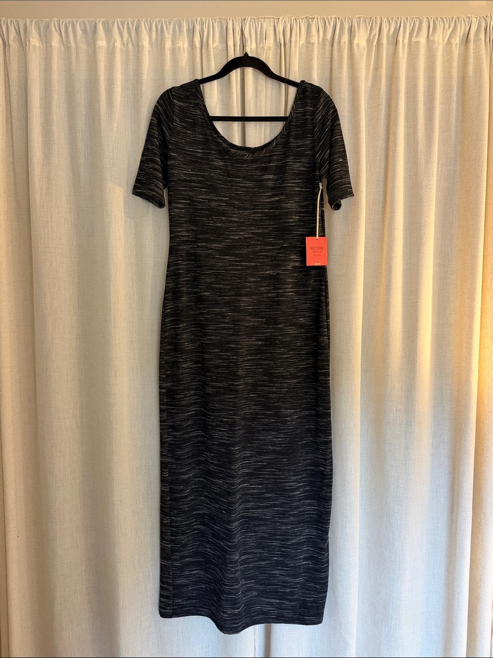 🕶️Mossimo Supply Co. black/cream long knit dress. Size M. NWT.